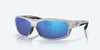 [Blue Mirror Polarized Glass Lenses, Silver Frame]