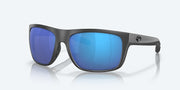 Blue Mirror Polarized Glass Lenses, Matte Gray Frame