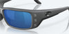 [Blue Mirror Polarized Polycarbonate Lenses, Matte Gray Frame]