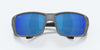 [Blue Mirror Polarized Polycarbonate Lenses, Matte Gray Frame]