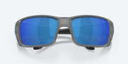 Blue Mirror Polarized Polycarbonate Lenses, Matte Gray Frame