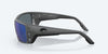 [Blue Mirror Polarized Polycarbonate Lenses, Matte Gray Frame]