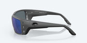 Blue Mirror Polarized Polycarbonate Lenses, Matte Gray Frame