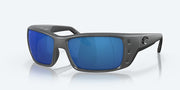 Blue Mirror Polarized Polycarbonate Lenses, Matte Gray Frame