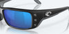 [Blue Mirror Polarized Glass Lenses, Matte Black Frame]