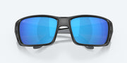 Blue Mirror Polarized Glass Lenses, Matte Black Frame