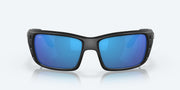 Blue Mirror Polarized Glass Lenses, Matte Black Frame