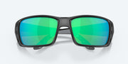 Green Mirror Polarized Glass Lenses, Matte Black Frame