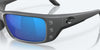 [Blue Mirror Polarized Glass Lenses, Matte Gray Frame]