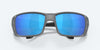 [Blue Mirror Polarized Glass Lenses, Matte Gray Frame]