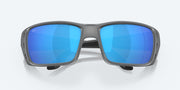 Blue Mirror Polarized Glass Lenses, Matte Gray Frame