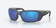 Blue Mirror Polarized Glass Lenses, Matte Gray Frame