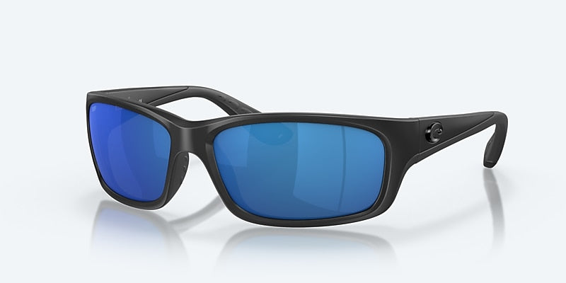 [Blue Mirror Polarized Polycarbonate Lenses, Blackout Frame]