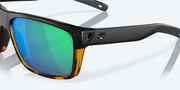 Green Mirror Polarized Polycarbonate Lenses, Black/Shiny Tortoise Frame