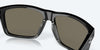 [Blue Mirror Polarized Glass Lenses, Shiny Black Frame]