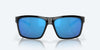 [Blue Mirror Polarized Glass Lenses, Shiny Black Frame]