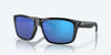 [Blue Mirror Polarized Glass Lenses, Shiny Black Frame]