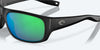 [Green Mirror Polarized Polycarbonate Lenses, Matte Black Frame]