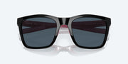 Gray Polarized Polycarbonate Lenses, Shiny Black/Crystal/Fuchsia Frame