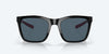 [Gray Polarized Polycarbonate Lenses, Shiny Black/Crystal/Fuchsia Frame]