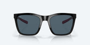 Gray Polarized Polycarbonate Lenses, Shiny Black/Crystal/Fuchsia Frame