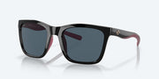 Gray Polarized Polycarbonate Lenses, Shiny Black/Crystal/Fuchsia Frame