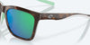 [Green Mirror Polarized Polycarbonate Lenses, Shiny Tortoise/White/Seafoam Crystal Frame]