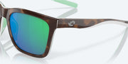 Green Mirror Polarized Polycarbonate Lenses, Shiny Tortoise/White/Seafoam Crystal Frame