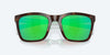 [Green Mirror Polarized Polycarbonate Lenses, Shiny Tortoise/White/Seafoam Crystal Frame]