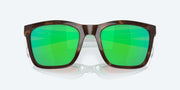 Green Mirror Polarized Polycarbonate Lenses, Shiny Tortoise/White/Seafoam Crystal Frame