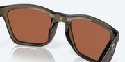 Copper Silver Mirror Polarized Polycarbonate Lenses, Shiny Taupe Crystal Frame