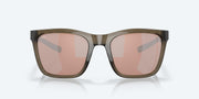 Copper Silver Mirror Polarized Polycarbonate Lenses, Shiny Taupe Crystal Frame