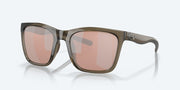 Copper Silver Mirror Polarized Polycarbonate Lenses, Shiny Taupe Crystal Frame