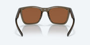 Copper Silver Mirror Polarized Glass Lenses, Shiny Taupe Crystal Frame