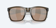 Copper Silver Mirror Polarized Glass Lenses, Shiny Taupe Crystal Frame