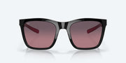 Rose Gradient Polarized Glass Lenses, Black/Crystal/Fuchsia Frame