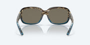 Blue Mirror Polarized Glass Lenses, Shiny Wahoo Frame