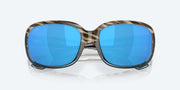 Blue Mirror Polarized Glass Lenses, Shiny Wahoo Frame