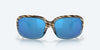 [Blue Mirror Polarized Glass Lenses, Shiny Wahoo Frame]