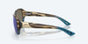 [Blue Mirror Polarized Glass Lenses, Shiny Wahoo Frame]