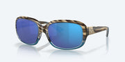 Blue Mirror Polarized Glass Lenses, Shiny Wahoo Frame