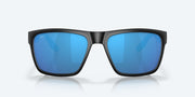 Blue Mirror Polarized Glass Lenses, Matte Black Frame