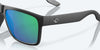 [Green Mirror Polarized Polycarbonate Lenses, Matte Black Frame]