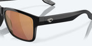 Gold Mirror Polarized Glass Lenses, Black Frame