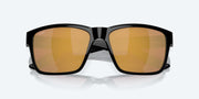 Gold Mirror Polarized Glass Lenses, Black Frame