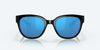 [Blue Mirror Polarized Glass Lenses, Black Frame]