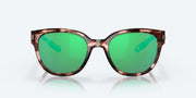 Green Mirror Polarized Glass Lenses, Coral Tortoise Frame