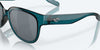 [Gray Silver Mirror Polarized Polycarbonate Lenses, Teal Frame]