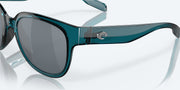 Gray Silver Mirror Polarized Polycarbonate Lenses, Teal Frame