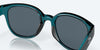 [Gray Silver Mirror Polarized Polycarbonate Lenses, Teal Frame]